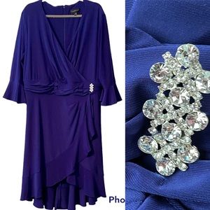 NWT SCARLETT ROYAL BLUE BELLA DRESS SIZE 24W cocktail formal